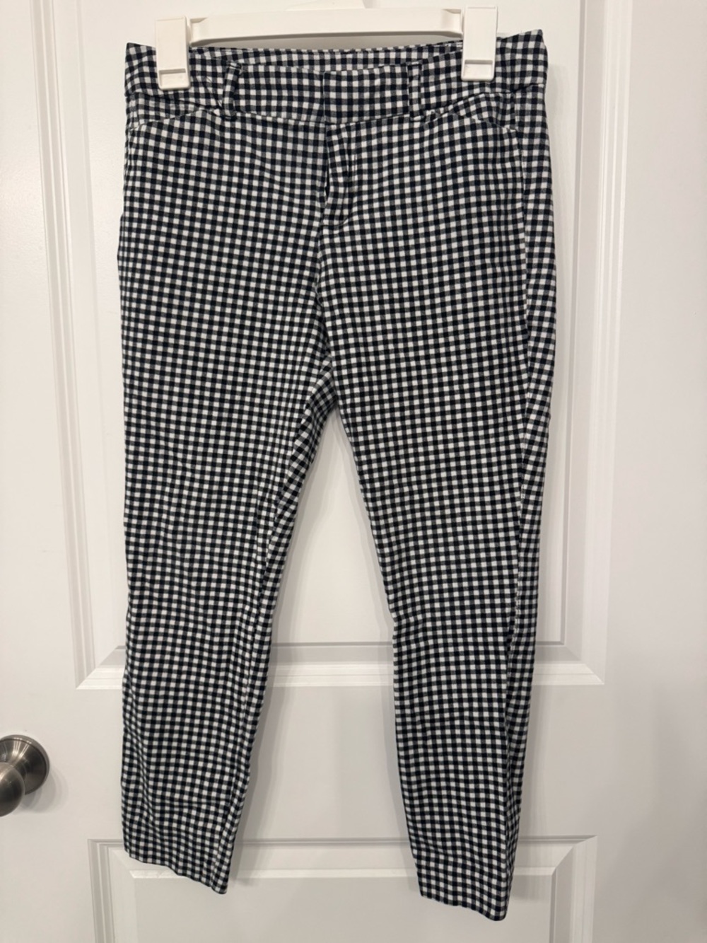 Old Navy Black & White Gingham Cropped Pants